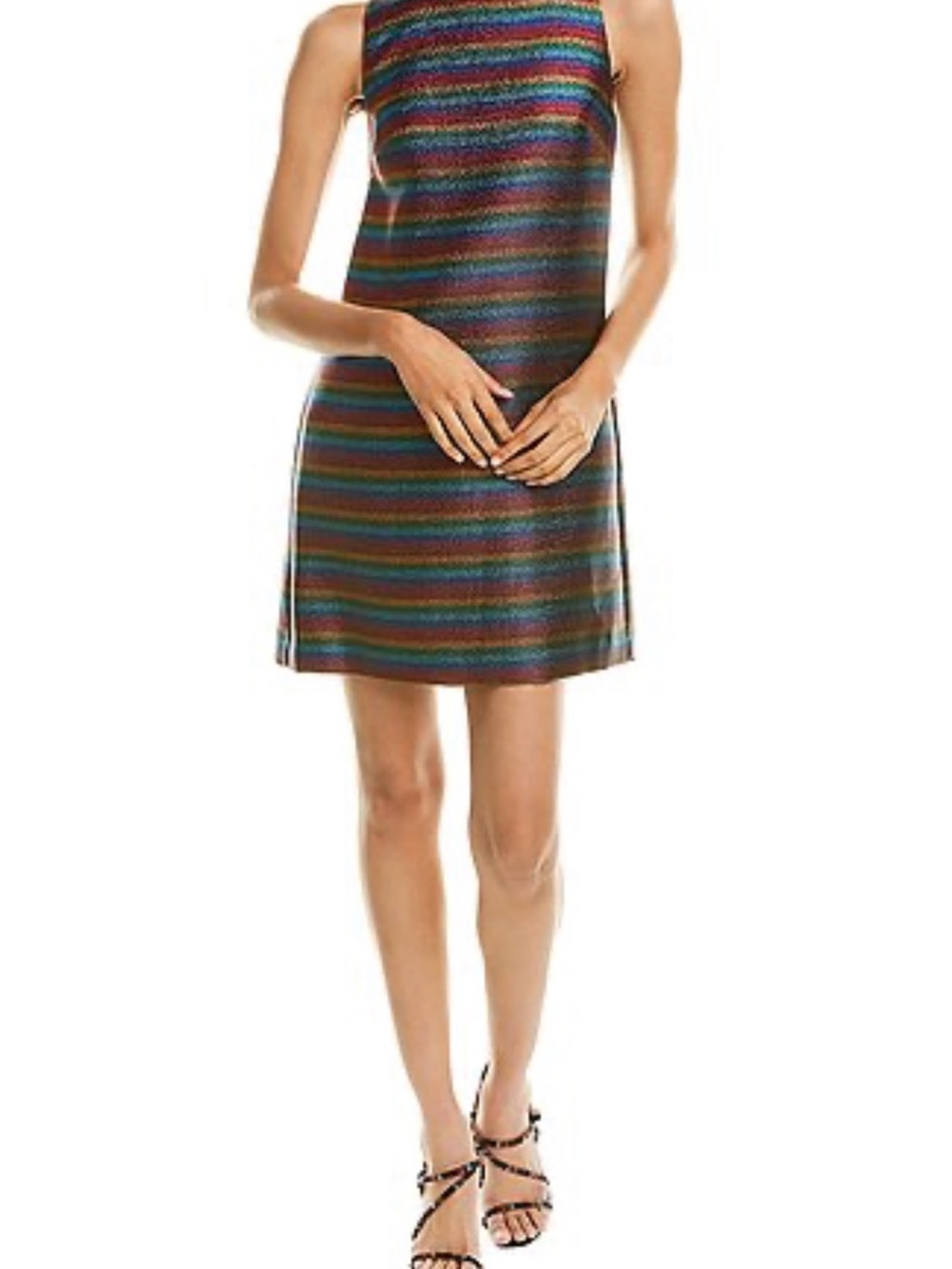 Trina Turk Striped Metallic Mini Dress- Perfect Holiday Dress!